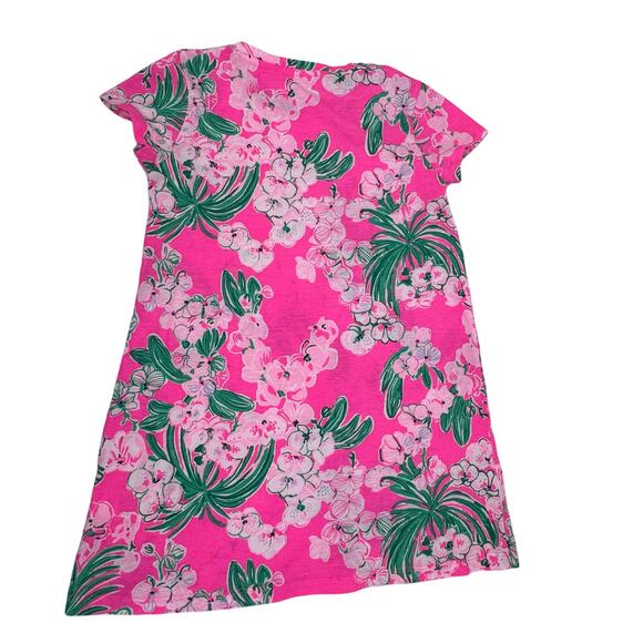 Lilly Pulitzer Pink and Green Floral Kids Casual Dress - Picture 6 of 7
